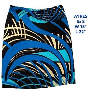 VINTAGE 80s soft fabric fully lined skirt Sz S